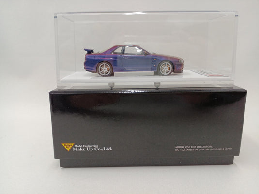 MAKE UP EIDOLON Nissan Skyline GT-R (BNR34) V-spec II 2000 Midnight Purple 1/43– Used