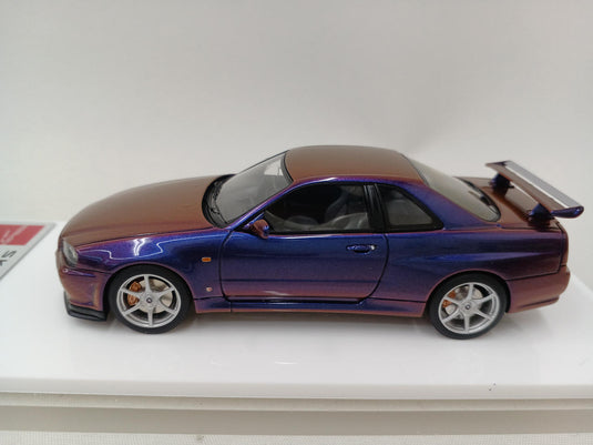 MAKE UP EIDOLON Nissan Skyline GT-R (BNR34) V-spec II 2000 Midnight Purple 1/43– Used