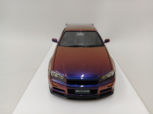 MAKE UP EIDOLON Nissan Skyline GT-R (BNR34) V-spec II 2000 Midnight Purple 1/43– Used