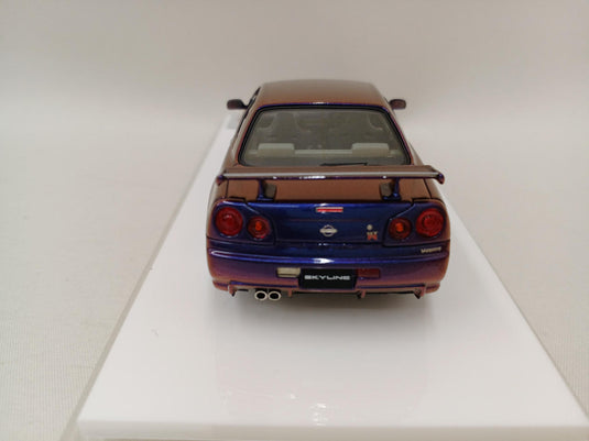 MAKE UP EIDOLON Nissan Skyline GT-R (BNR34) V-spec II 2000 Midnight Purple 1/43– Used