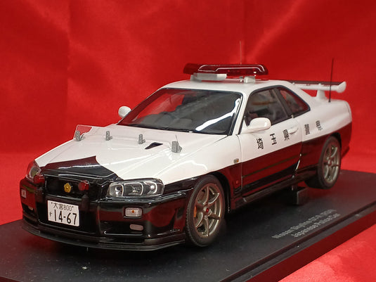 AUTOart 77351 1/18 NISSAN SKYLINE GT-R R34 Saitama Police Car– Used