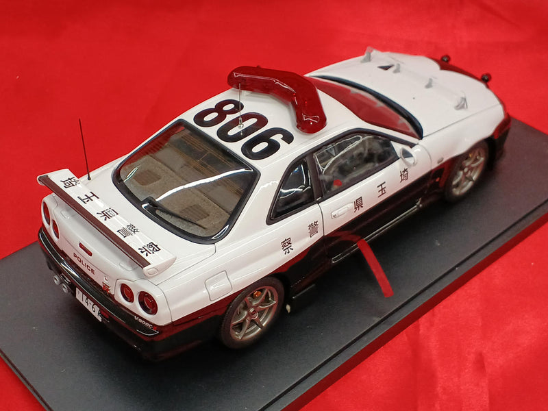 Cargue la imagen en el visor de la galería, AUTOart 77351 1/18 NISSAN SKYLINE GT-R R34 Saitama Police Car– Used
