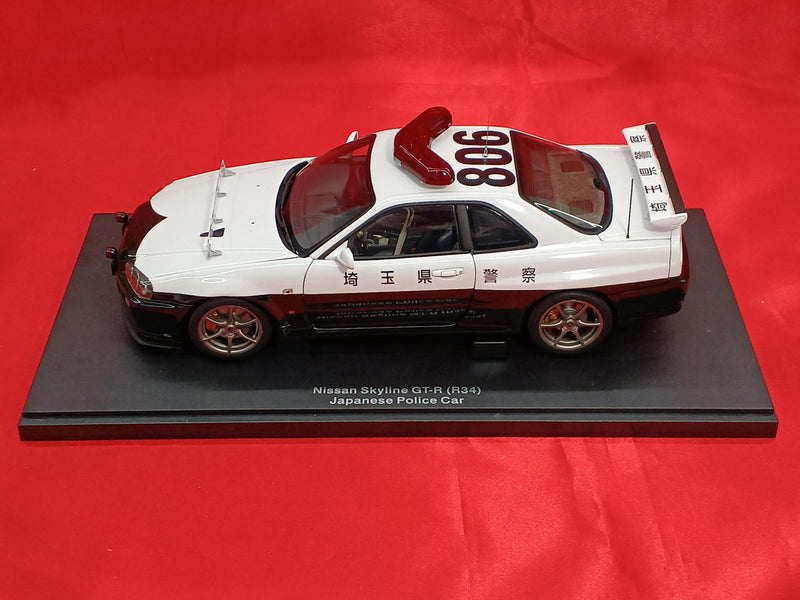 Cargue la imagen en el visor de la galería, AUTOart 77351 1/18 NISSAN SKYLINE GT-R R34 Saitama Police Car– Used
