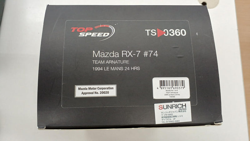 Cargue la imagen en el visor de la galería, TSM MAZDA RX-7 1994 LE MANS #74 1/18 Diecast Car– Used
