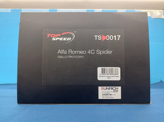 TSM 1/18 Alfa Romeo 4C Spider Diecast Car– Used