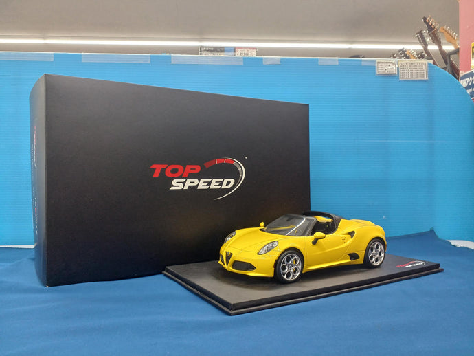 TSM 1/18 Alfa Romeo 4C Spider Diecast Car– Used