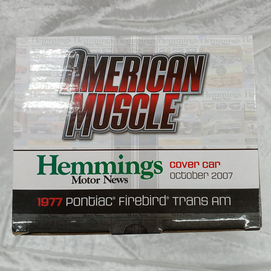 AMERICAN MUSCLE 1977 PONTIAC FIREBIRD TRANS AM 1/18 Scale Diecast Car– Used