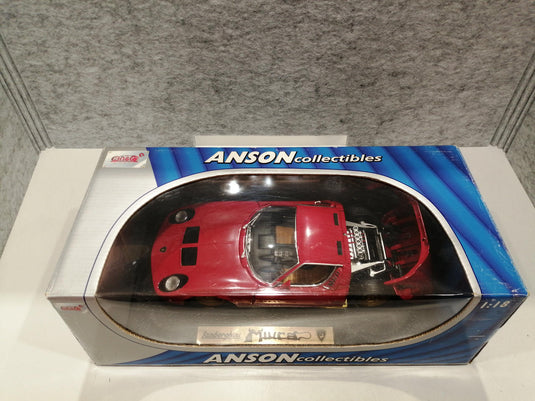 Anson Lamborghini Miura Red 1/18 Scale Model Car– Used
