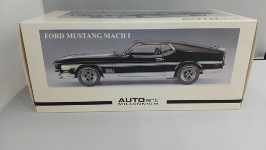 AUTOART MILLENNIUM 1/18 FORD MUSTANG MACH I FASTBACK '71 (Black)– Used
