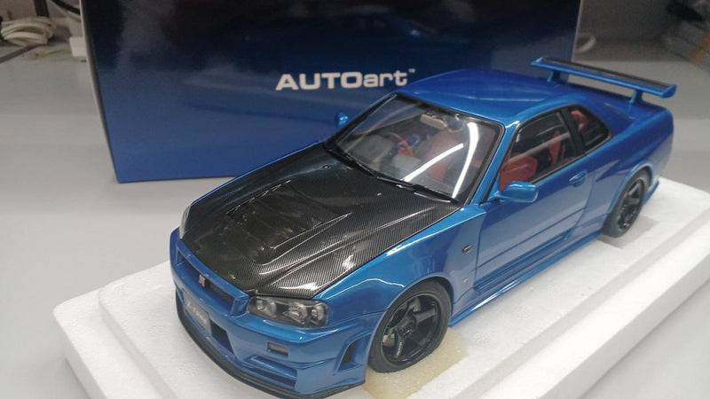 Cargue la imagen en el visor de la galería, AUTOART 77460 NISMO R34 GT-R 1/18 Scale Car– Used
