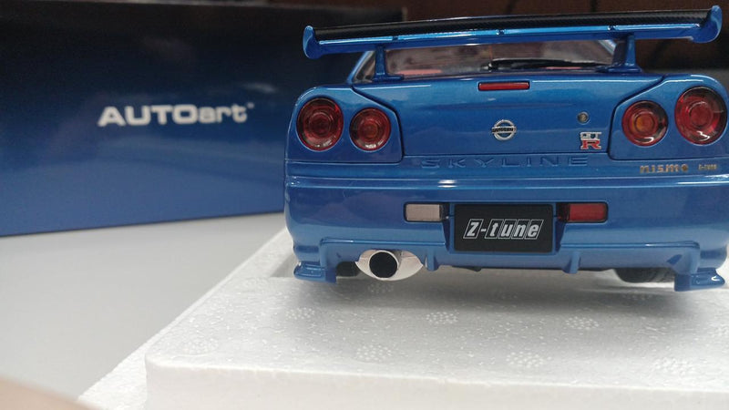 Cargue la imagen en el visor de la galería, AUTOART 77460 NISMO R34 GT-R 1/18 Scale Car– Used
