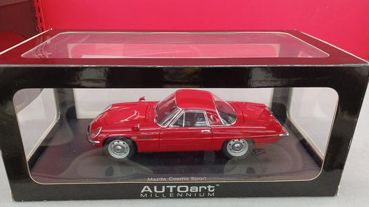 AUTOART MILLENNIUM MAZDA COSMO SPORT Red 1/18 Scale Car– Used