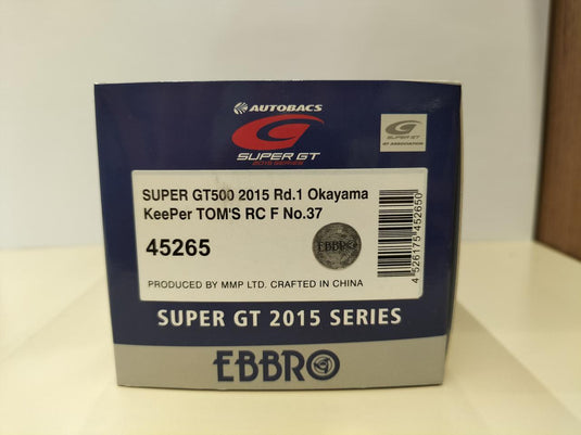 EBBRO TOM'S RC F SUPER GT500 2015 1/43 Scale Car– Used