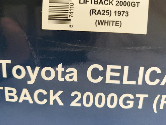 AUTOART 78766 Toyota Celica Liftback 2000 GT 1/18 Scale Model Car– Used