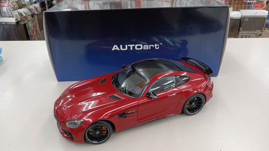 AUTOart Metallic Red Mercedes-AMG GTR 1/18 Scale Model Car– Used