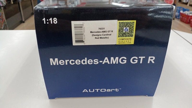 Load image into Gallery viewer, AUTOart Metallic Red Mercedes-AMG GTR 1/18 Scale Model Car– Used

