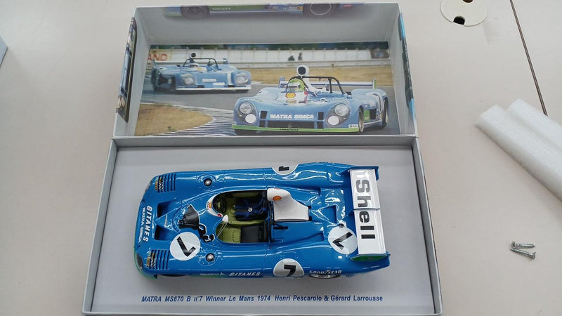 Load image into Gallery viewer, SPARK MS670B &#39;74 Le Mans Winner #7 Matra-Simca 1/43 Scale Model Car– Used
