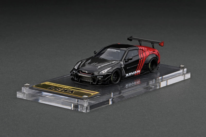 Load image into Gallery viewer, ignition model 1/64 LB-WORKS Nissan GT-R R35 type 2 Black / Red
