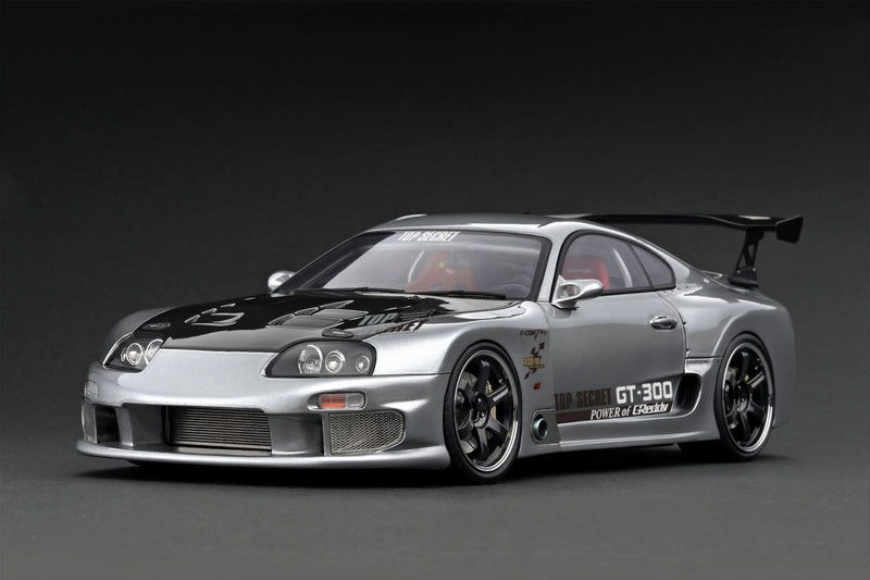 Cargue la imagen en el visor de la galería, ignition model 1/18 TOP SECRET GT300 Supra (JZA80) Silver
