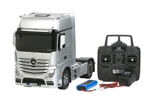 TAMIYA 1/14 Electric R/C Big Truck Series No.34 Mercedes-Benz Actros 1851 GIGASPACE Full Operation Set (w/4-Channel R/C System, Battery, Charger) RC 56334