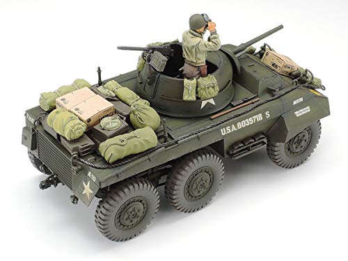 Laden Sie das Bild in Galerie -Viewer, TAMIYA 1/35 Scale Limited Edition American Light Armored Car M8 Greyhound Front Reconnaissance Set Plastic Model 25196
