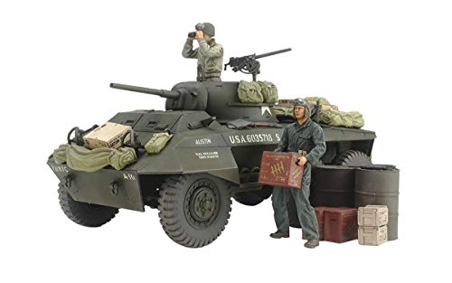 Laden Sie das Bild in Galerie -Viewer, TAMIYA 1/35 Scale Limited Edition American Light Armored Car M8 Greyhound Front Reconnaissance Set Plastic Model 25196
