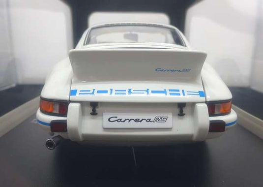 AUTOart 1/18 Porsche 911 Carrera RS 2.7 White with Blue Stripes