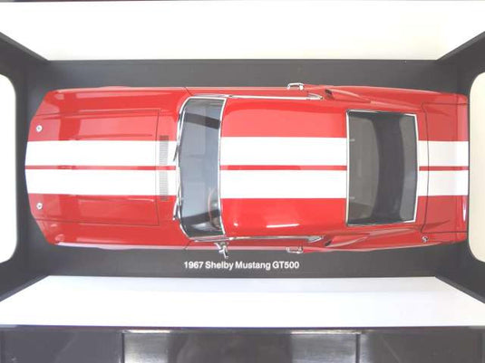 AUTOart "MILLENNIUM" 1/18 1967 Shelby Mustang GT500 (Red/White) Scale Car– Used