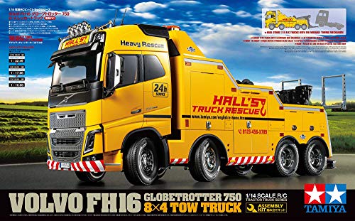 Chargez l&#39;image dans la visionneuse de la galerie, TAMIYA 1/14 Electric R/C Big Truck Series No.62 1/14 Volvo FH16 Globe Trotter 750 8x4 Tow Truck 56362
