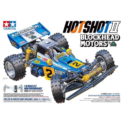 Carica immagine in Galleria Viewer, TAMIYA 1/10 Electric R/C Car Series No.710 1/10RC HOT SHOT II BLOCKHEAD MOTORS 58710
