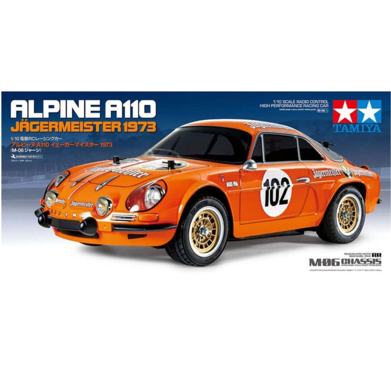 Load image into Gallery viewer, TAMIYA 1/10 Electric R/C Car Series No.708 1/10RC Alpine A110 Jaegermeister 1973 (M-06 Chassis) 58708
