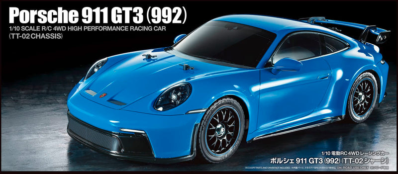 Laden Sie das Bild in Galerie -Viewer, TAMIYA 1/10 Electric R/C Car Series No.712 Porsche 911 GT3 (992) TT-02 Chassis 58712
