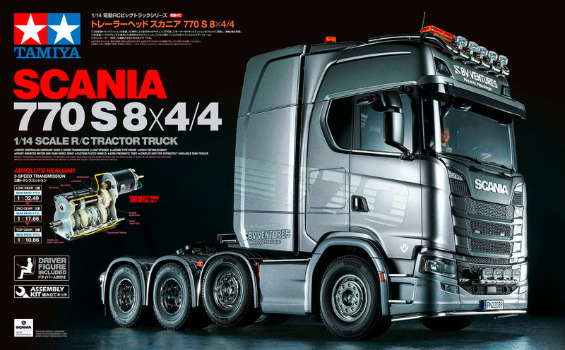 Laden Sie das Bild in Galerie -Viewer, TAMIYA 1/14 Electric R/C Big Truck Series No.71 Scania 770 S 8x4/4 56371
