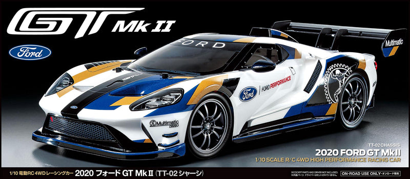 Cargue la imagen en el visor de la galería, TAMIYA 1/10 Electric R/C Car Series No.689 2020 Ford GT MK II (TT-02 Chassis) 58689
