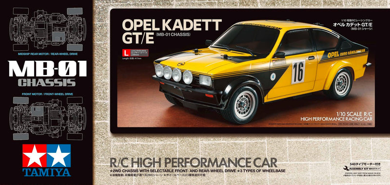 Laden Sie das Bild in Galerie -Viewer, TAMIYA 1/10 Electric R/C Car Series No.729 Opel Cadet GT/E (MB-01 Chassis) 58729
