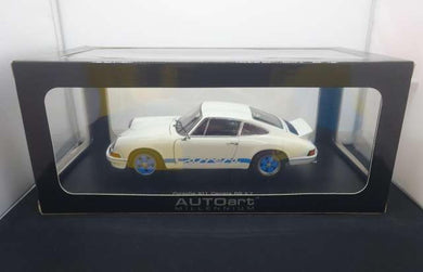 AUTOart 1/18 Porsche 911 Carrera RS 2.7 White with Blue Stripes