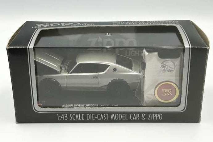 Fukashiro Trading Nissan Skyline 2000GT-R & ZIPPO Lighter Set 1/43– Used