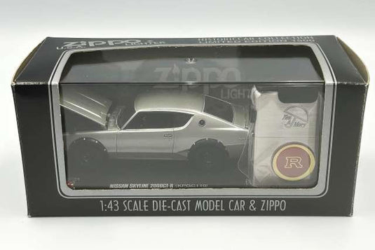 Fukashiro Trading Nissan Skyline 2000GT-R & ZIPPO Lighter Set 1/43– Used