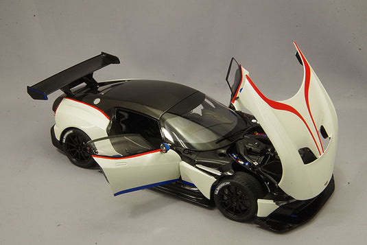 AUTOart 1/18 Aston Martin Vulcan Metallic White / Blue & Red Stripe