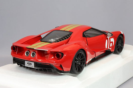 AUTOart 1/18 Ford GT "Alan Mann Heritage Edition" Red / Gold Stripe