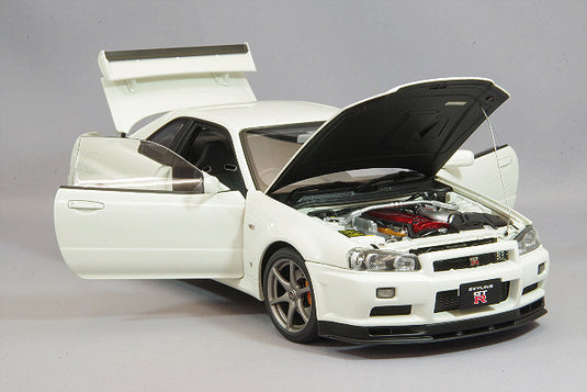 AUTOart 1/18 Nissan Skyline GT-R (R34) V-spec II White Pearl