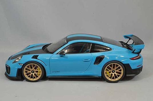 AUTOart 1/18 Porsche 911 (991.2) GT2 RS Weissach Package Blue / Carbon Black
