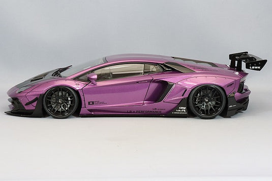 AUTOart 1/18 LB-WORKS Lamborghini Aventador Limited Edition Metallic Purple / Carbon Black Hood