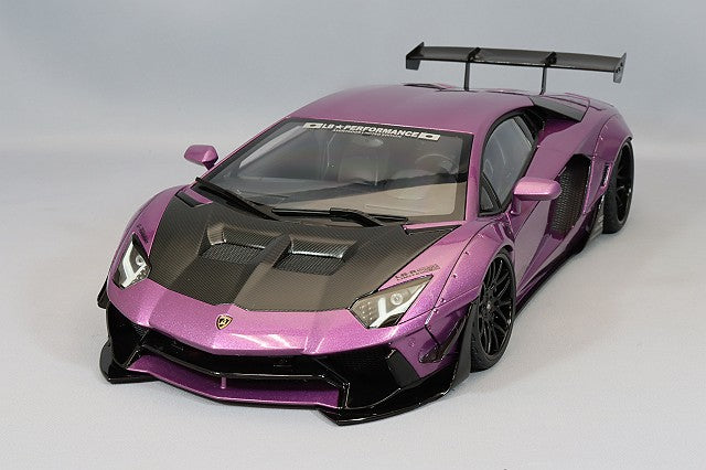 AUTOart 1/18 LB-WORKS Lamborghini Aventador Limited Edition Metallic Purple / Carbon Black Hood