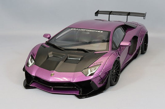 AUTOart 1/18 LB-WORKS Lamborghini Aventador Limited Edition Metallic Purple / Carbon Black Hood
