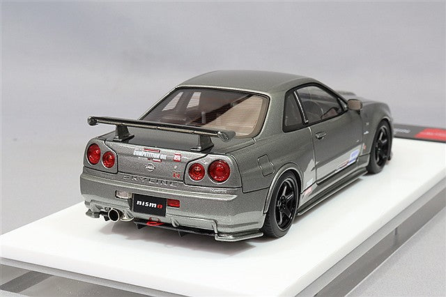 Cargue la imagen en el visor de la galería, EIDOLON 1/43 Nissan Skyline GT-R (Nismo BNR34 CRS Ver.) 2011 Dark Metal Gray with Logo Sticker
