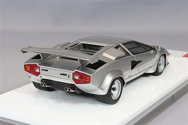 Cargue la imagen en el visor de la galería, EIDOLON 1/43 Lamborghini Countach LP400S 1980 with Rear Wing Argento Metallizzato

