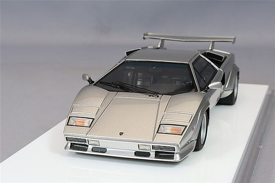 EIDOLON 1/43 Lamborghini Countach LP400S 1980 with Rear Wing Argento Metallizzato