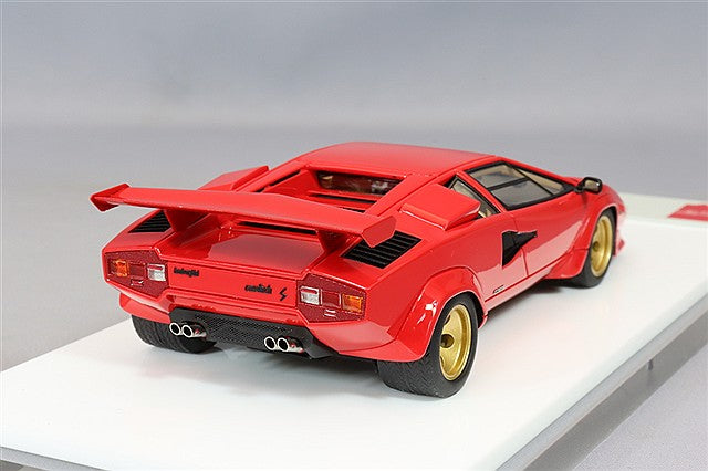 Laden Sie das Bild in Galerie -Viewer, EIDOLON 1/43 Lamborghini Countach LP400S 1980 with Rear Wing Red (Tan Interior)
