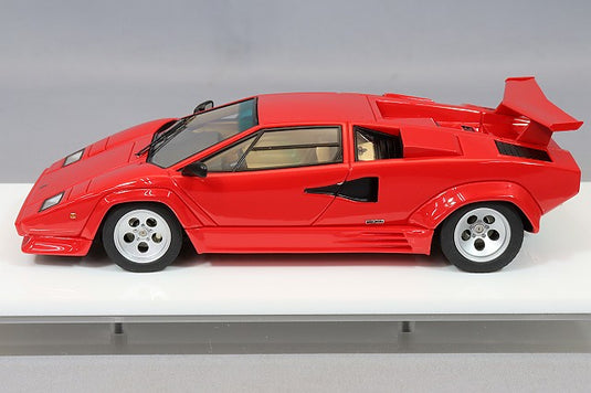 EIDOLON 1/43 Lamborghini Countach LP5000 QV 1988 with Rear Wing Red / Tan Interior